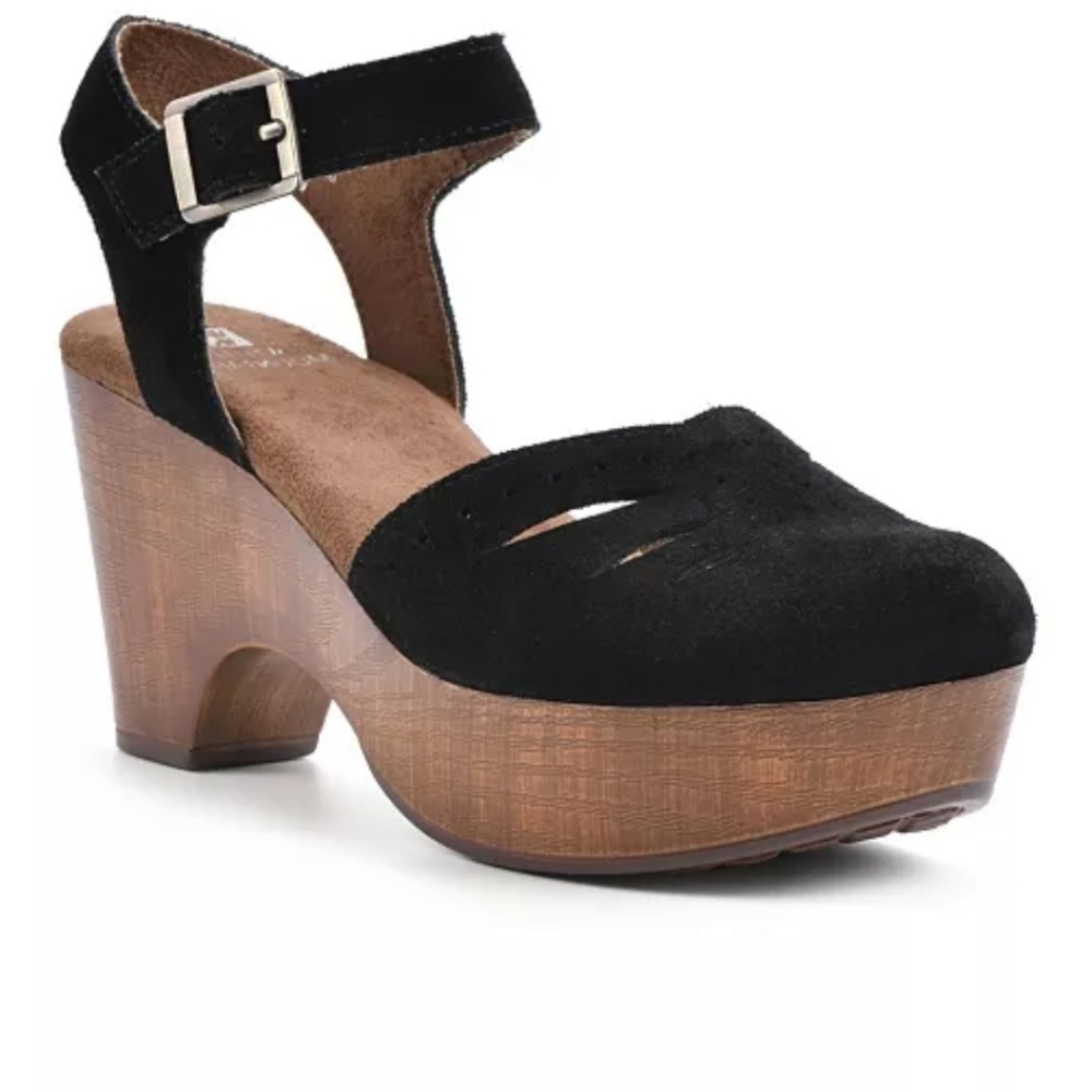 Cliff's by White Mountain Cassidy Suede Heeled Clogs Size 11 NWOT - Picture 3 of 10